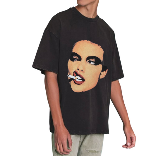 'BIG FACE' Vintage Style Oversized T-Shirt