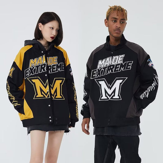 'MADE SUPREME' Embroidered Motorcycle Jacket